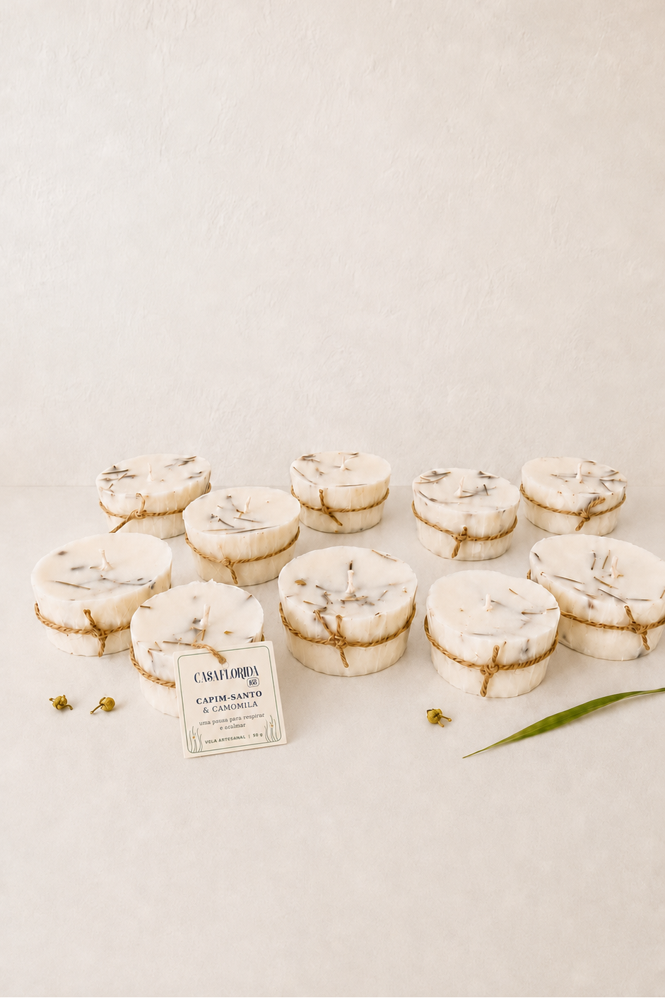 Kit Corporativo Capim-Santo & Camomila — 30 velas