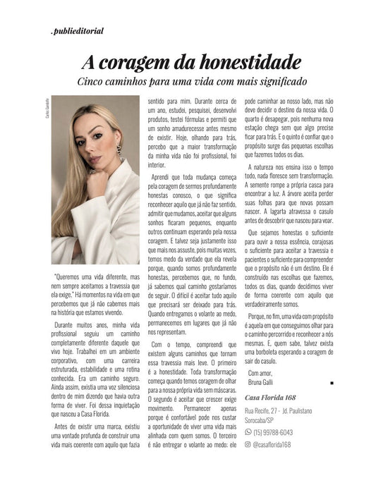 A coragem da honestidade
